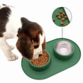 thumbnail image 5 of Pet Bowl Dog Cat Basic Food and Water Bowl Set Feeding Bowl Cat Bowl Stainless Steel Leak Proof and Anti Overturning Double Bowl, 5 of 9