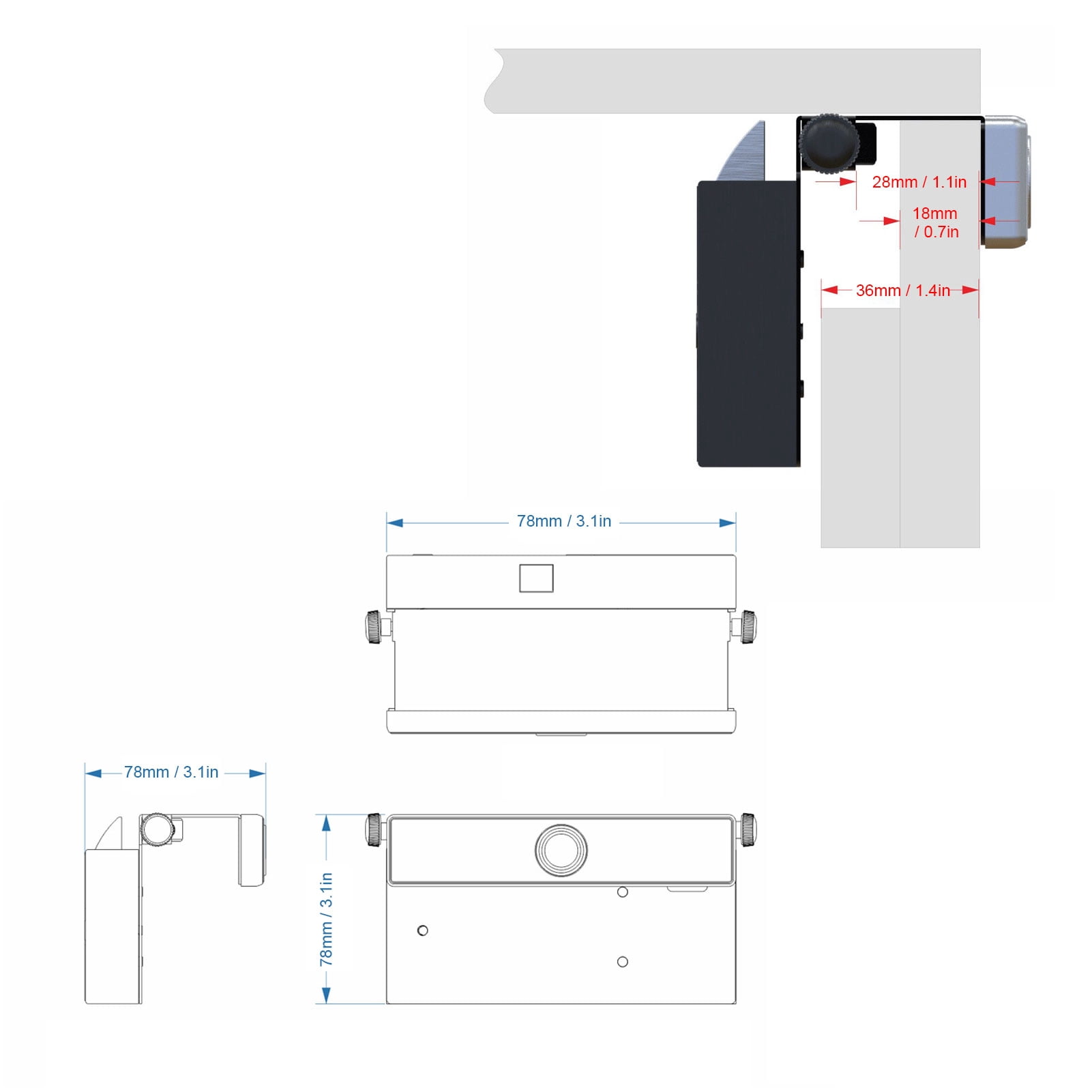 NFTIGB Fingerprint Cabinet Lock Safety Anti Theft Smart Keyless Drawer Wardrobe Lock for Home Office, 3.1 inches / 78.7 mm