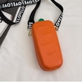 thumbnail image 4 of Crossbody Bag for Women, Carrot Fruit Shaped Shoulder Bag Purse with Removable Wide Strap Pu Leather Crossbody Bucket Bag Sports Bag for Daily Use, 4 of 7