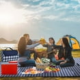 thumbnail image 6 of 80" x 60" Outdoor Picnic Blanket, Extra Large Foldable Lightweight Waterproof Sand Mat for Beach Camping Hiking Park Patio, Dark Blue, 6 of 6