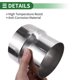 thumbnail image 5 of Rebajadora de codo de escape mandrel de 4" OD a 4.5" OD, adaptador de tubo de acero inoxidable 201, longitud de 4 pulgadas, tono plateado, 5 of 7