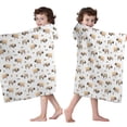 thumbnail image 4 of White Buffalo Pattern Hooded Bath Towel，50"x30" for Ages 3 To 12 Kids, Quick Dry Lightweight Soft Microfiber Hood Beach Towel Cover Up for Kids, 4 of 7