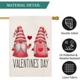 thumbnail image 5 of Valentine''s Day Couple Gnome House Flag 28 x 40 Inch Double Sided Burlap Yard Flag Red Love Heart Balloon Decorative Outdoor Flag Anniversary Wedding Decoration (HF-G), 5 of 6