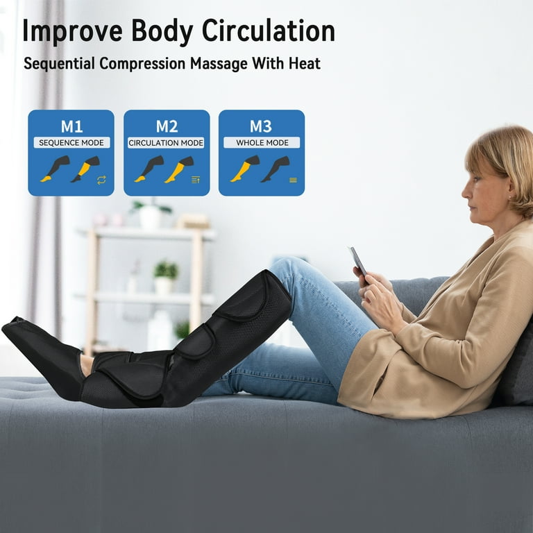 CINCOM Leg Massager for Circulation Air Compression Calf Massager