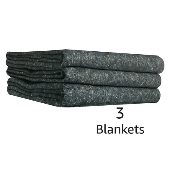 UBMOVE 3 pack Grey Textile Moving Blankets 54" x 72" Pad