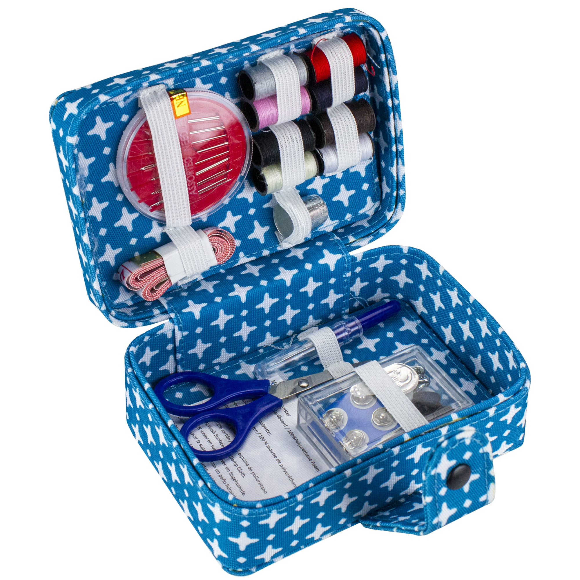 Travel Home Sewing Kit Case Needle Thread Tape Scissor Button Set 138 Pcs 