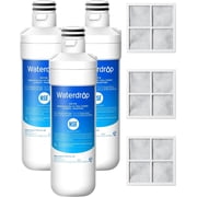 Waterdrop LT1000PC ADQ747935 Refrigerator Water Filter and Air Filter, Replacement for LG® LT1000P®, LMXS28626S, LFXS26973S, LFXS26596S, LFXS28596S, ADQ74793501, ADQ74793502 and LT120F®, 3 Combo