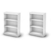 South Shore Smart Basics 3-Shelf Bookcase Value Bundle, Multiple Finishes (Mix and Match)