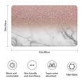 thumbnail image 3 of Pink Glitter White Marble Pattern Bathroom Rugs Mat,Non Slip Microfiber Bathroom Rug,Rubber Backing,Soft Bathroom Mats for Bathroom Floor,Tub and Shower,20x32in(50x80cm), 3 of 5