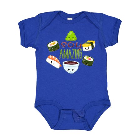 

Inktastic Soy Amazing- Cute Sushi and Wasabi Gift Baby Boy or Baby Girl Bodysuit