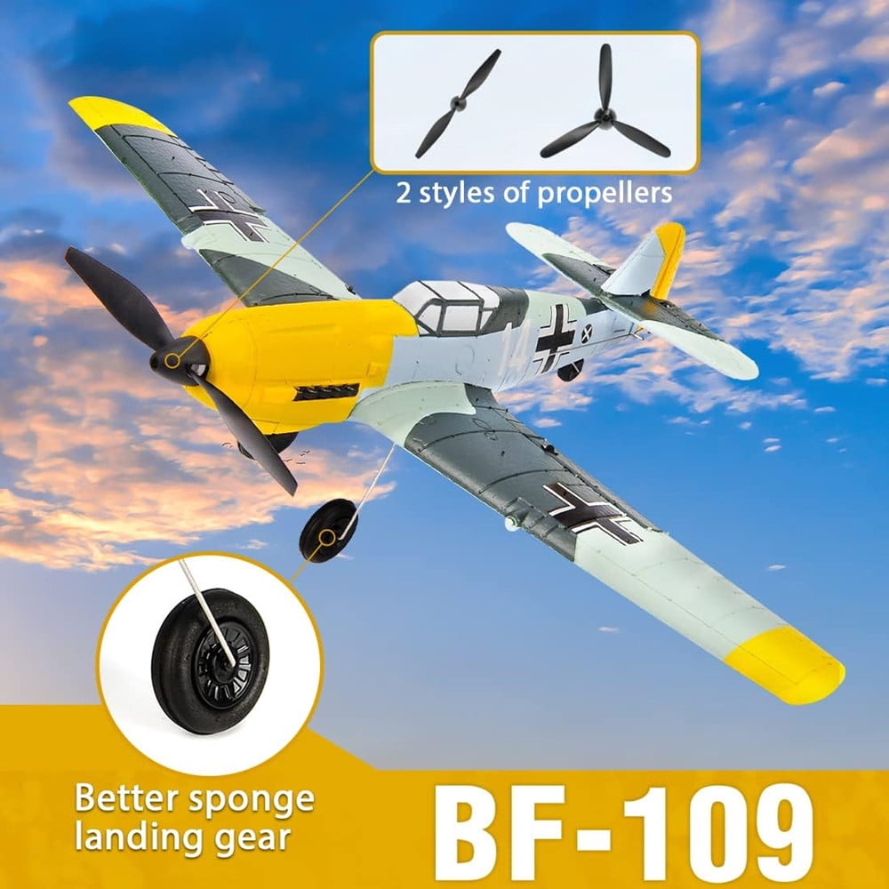 Roofworld BF109 RC Airplane 4CH 6-Axis Gyro Remote Control Plane Aircraft Park Flyer