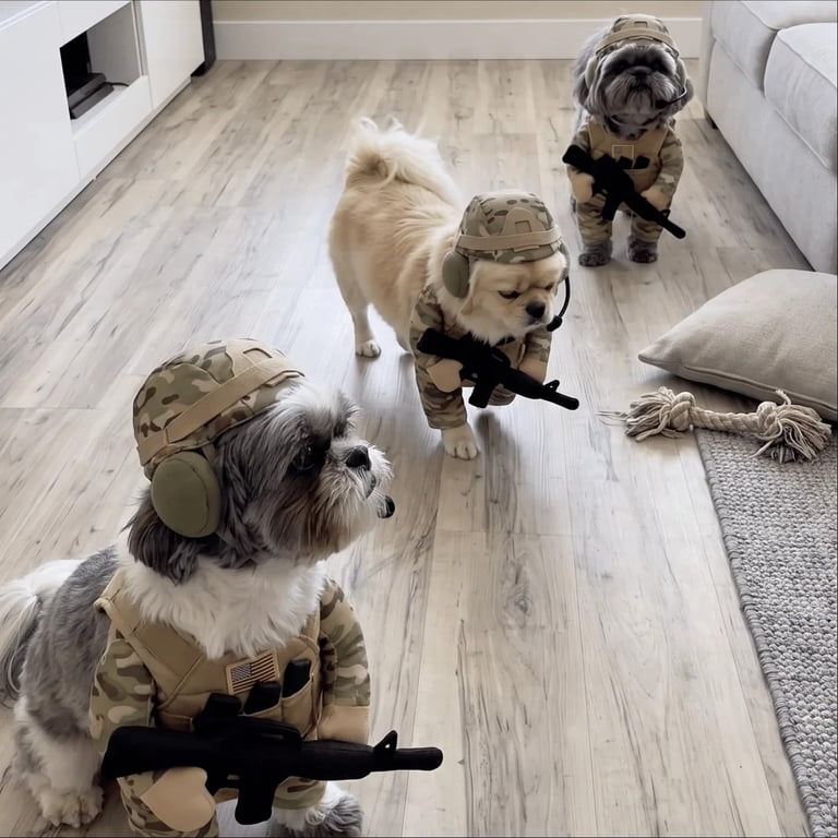 Dront Facing Pet Costume Front-Facing Military Uniform for Dogs & Cats, Pet Cosplay ...