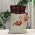 thumbnail image 5 of Pofeuu Flamingo Sitting On Chair Print Burlap Bags with Drawstrings Drawstring Gift Bags Pouch Bag for Thankgiving Birthday Party Gift Wrapping Treats and Party Favors-Black, 5 of 8