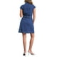 thumbnail image 3 of VESTIDO DE MEZCLILLA CHIC para MUJER, CASUAL, CON CINTURÓN, ABOTONADO, ESCOTE EN V, TALLA XS, AZUL OSCURO, 3 of 6