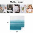 thumbnail image 4 of Turquoise White Ombre Cloth Napkins, Modern Country Abstract Stripes Washable and Reusable Dinner Napkins Set of 6, Table Napkin for Kitchen Party Birthday Wedding Hotel Housewarming 20"x20", 4 of 8
