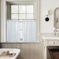 thumbnail image 4 of AIR-Dusty Blue Curtains for Kitchen,Pinch Pleated Coastal Slate Blue Pattern Curtains for Bathroom 24 Inch Length, 4 of 4