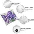 thumbnail image 4 of Acheng Purple Lavender Throw Pillow Cover Set of 2 Cases Bouquet Flowers Botanical Painting Outdoor Decor Pillowcase Home Square Pillow Slip White, 4 of 6
