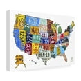 thumbnail image 3 of Trademark Fine Art Design Turnpike License Plate Map USA 2 Canvas Wall Art - 12x19, 3 of 5