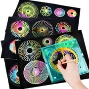Feng Shui Import Creative Spirograph Drawing Set For Kids,Interchangeable Wheels And Rings For Geometric Art,Multi Shape Craft Kit For Student Art Project