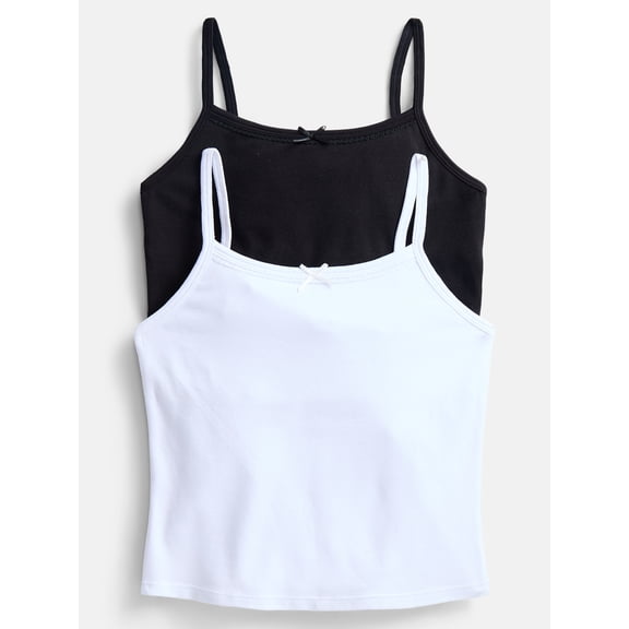 Weekend Academy Girls 2Pk Cotton Picot Trim Cami Tops, Sizes XS to XXL