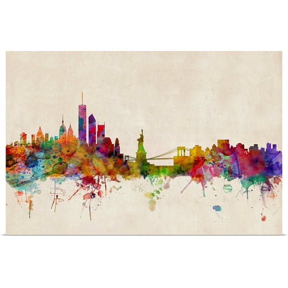 Great BIG Canvas | Rolled Michael Tompsett Poster Print entitled New York Skyline