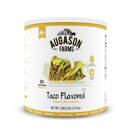 Augason Farms Taco Flavored Vegetarian Meat Substitute 2 lbs 8 oz No. 10 Can