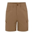 thumbnail image 5 of DDAPJ pyju 2026 Cargo Shorts Women Bermuda Shorts High Waisted Long Shorts Summer Casual Knee Length Short Pants Ladies Hiking Shorts with Pockets Brown XL, 5 of 6