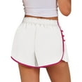 thumbnail image 4 of Women's Elastic Waist Workout Gym Shorts Running Pleated Athletic Quick Dry Tennis Shorts, 4 of 5