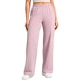 thumbnail image 3 of Fabrcox Women's Scrub Pants Soft Stretch Wide Leg Uniform Trousers with Pockets for Nurses ,Light Purple L, 3 of 6