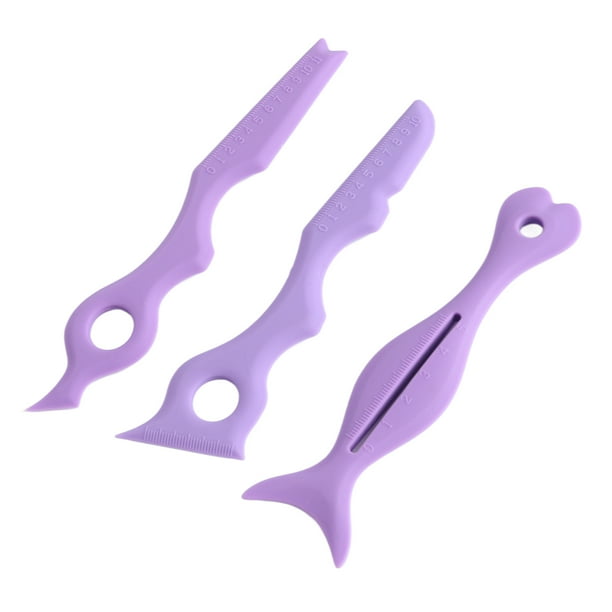 Plantilla para delinear ojos, delineador de ojos de silicona, plantillas para dar forma a cejas, ayuda para sombra de ojos, herramienta de maquillaje de ojos en ángulo para principiantes, 3 uds.