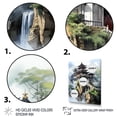 thumbnail image 3 of Designart "Misty Mountains III" People Framed Wall Art - Global Brown China Art Hallway Framed Wall Art Decor, 3 of 6
