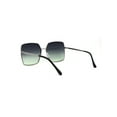 thumbnail image 4 of Womens Metal Jewel Lace Rim Rectangular Butterfly Sunglasses Silver Green, 4 of 4