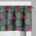 thumbnail image 3 of Ambesonne Flamingo Valance Pack of 2, Zoo Animals in Pink, 54"X12", Hot Pink Green Black, 3 of 5