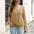 thumbnail image 5 of JINMGG V Neck Sweaters for Women Fall Winter Clearance,Women's Design Button Sweater Women's Loose and Winter Long Sleeve Knit Sweater, 5 of 6