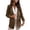 Brown, variant on Crgrtght Womens Blazer Long Sleeve Turn Down Collar Lightweight Solid Slim Work Formal Dressy Casual Office Career Jacket Blue XXXL