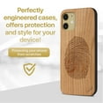thumbnail image 2 of Case Yard Wooden Case Outside Soft TPU Silicone, Slim Fit Shockproof Wood Protective Phone Cover for Girls Boys Men and Women, Supports Wireless Charging Finger Print Design case for iPhone-11, 2 of 7