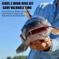 thumbnail image 6 of 20Pcs Fishing Circle Hooks Saltwater Catfish Hooks Catfishing rig with Steel wire Leader Hook Rigs for Surf fishing rig tackle, 6 of 9