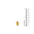 thumbnail image 5 of Imperial Gemstone 10K Yellow Gold Pear Cut Citrine 1/10 CT TW Diamond Halo Women's Ring, 5 of 5