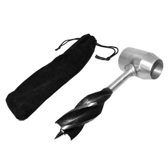 Bushcraft Hand Drill Carbon Steel Manual Auger Drill Portable Manual Survival Drill Bit Self-Tapping Survival Wood Punch Tool for Outdoor Camping Hiking Jungle Adventure