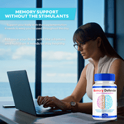 Memory Defender Brain Support Supplement Capsules Advanced Formula Pills 120 Capsules