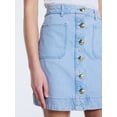thumbnail image 5 of Free Assembly Women's Button Front Denim Mini Skirt, Sizes 0-20, 5 of 5