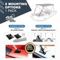 thumbnail image 3 of KNOX 2 Bow Bimini Tops for Boats, Boat Canopy Kit, 600D Canvas, Stainless Steel Bimini Top Hardware, Storage Boot, Fits Most Small Boats & Inflatable Boats, 63" L x 43" H x 39"-55" W (Light Gray), 3 of 7