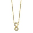 thumbnail image 3 of 14K Yellow Gold Infinity Symbol Cubic Zirconia with 2In Extender Necklace, 3 of 6