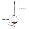 thumbnail image 7 of Hanging Planter for Indoor Plants, Hanging Planters for Indoor Plants Large Metal Plant Hanger Stand with Wood Base, Wall Planter Holder for Window Wall Ceiling Home Decor Accessories, 7 of 7