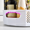 thumbnail image 3 of 360° Rotating Turntable Storage Organizer, 304 Stainless Steel Ball Bearing Lazy Susan, Large Capacity Countertop Spice Rack, Hollow Drainage Design for Cabinet, Bathroom, Kitchen, 3 of 9