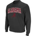 thumbnail image 2 of Men's Colosseum Charcoal Alabama Crimson Tide Arch & Logo Crew Neck Sweatshirt, 2 of 5