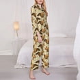 thumbnail image 3 of Fotbe Cute Squirrel with Green Leaves Conjunto de Pijama de Manga Larga para Mujer con Estampado, Ropa de Dormir de 2 Piezas, Conjunto de Casa Suave y Cómodo con Bolsillos-XX-Large, 3 of 7