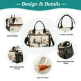 thumbnail image 3 of FORMRS Insulated Lunch Bag Unisex Large Capacity with Shoulder Strap, Cats Reading Pattern, 3 of 6