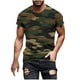 thumbnail image 1 of Camisetas de Manga Larga para Hombres Imprimir Fallow Cuello Redondo Camiseta, Moda Casual Manga Corta Mezcla de Algodón/Lino, 1 of 1
