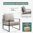 thumbnail image 3 of Sillón Individual FurnitureR Tapizado Gris, 3 of 6